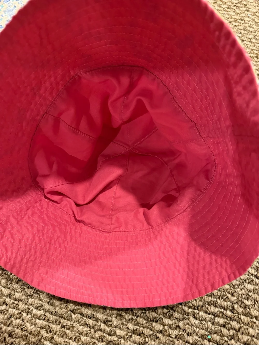 New Kids Floral Sun Hats (3) Reversible Pink Floral Fits Sizes Infant - 5T